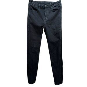 American Eagle Womens Skinny Jeans Size 6 Black Denim Stretch Ankle High Rise